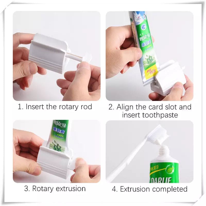Toothpaste Tube Squeezer Roller, Multifunctional Tube Holder, Rotate Plastic Squeezer Roller, Manual Extruder Toothpaste Clip Toothpaste Tube Squeezer Roller, Multifunctional Tube Holder, Rotate Plastic Squeezer Roller, Manual Extruder Toothpaste Clip
